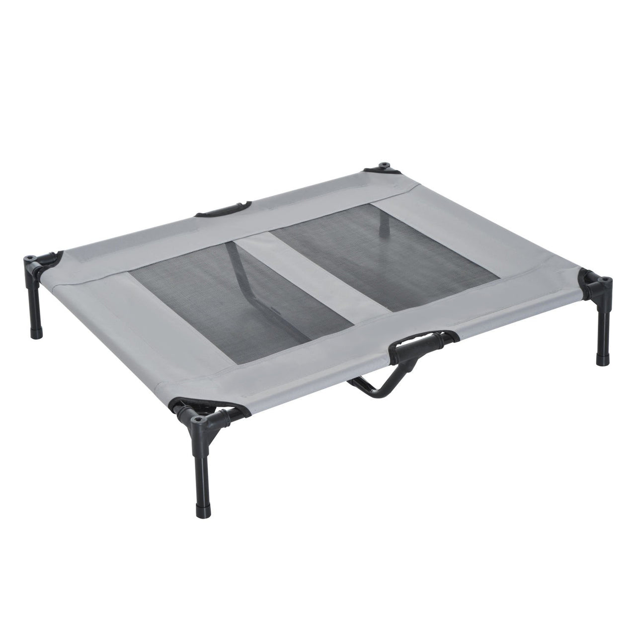 Verhoogd hondenligbed met zonnedak XL grijs – 92×76x90 cm – Comfort en schaduw voor je hond | Zenzee