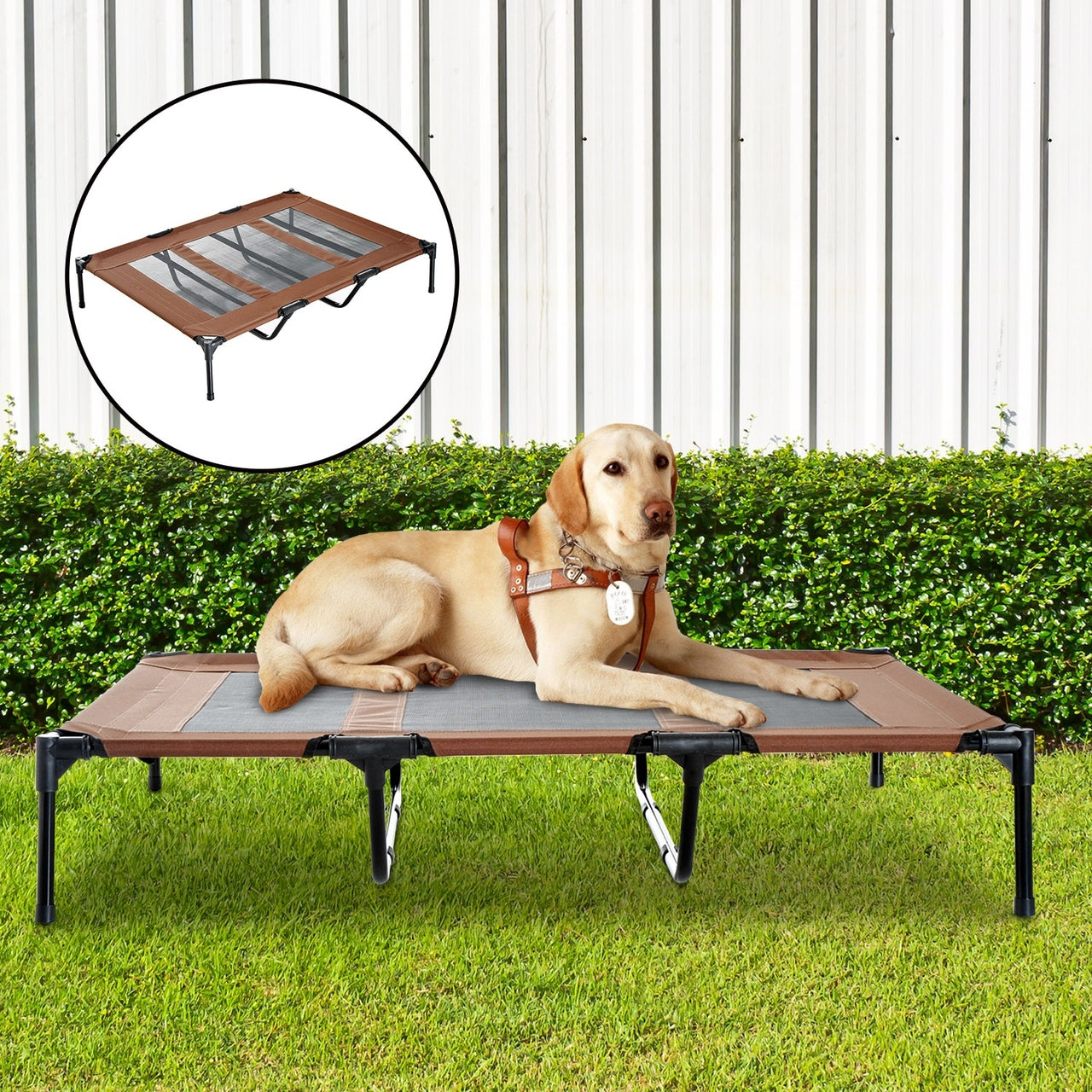 Groot hondenligbed bruin XXL 122x92x23 cm – Comfort voor grote honden | Zenzee