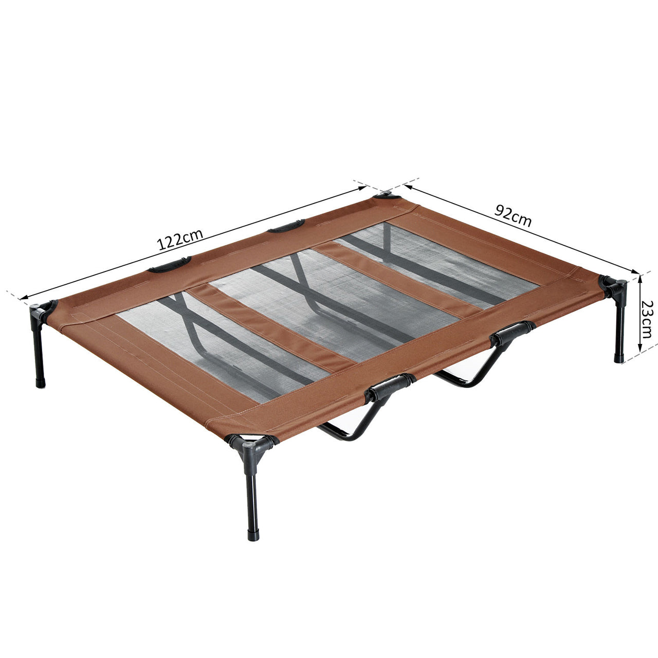 Groot hondenligbed bruin XXL 122x92x23 cm – Comfort voor grote honden | Zenzee