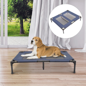 Honden ligbed zwart blauw XL 92x76x18 cm – stevig en ademend bed voor grote honden, geschikt voor binnen en buitengebruik