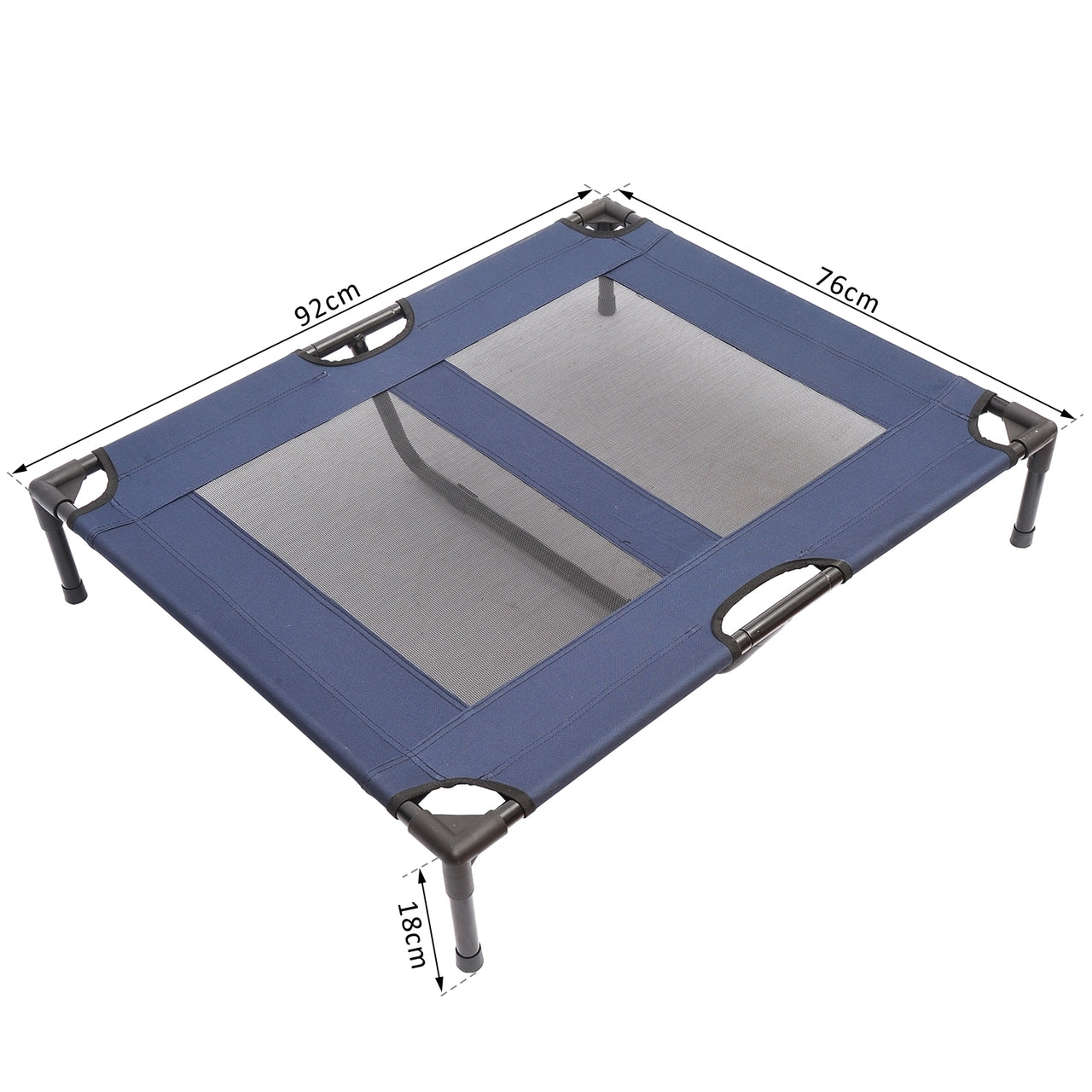 Honden ligbed zwart blauw XL 92x76x18 cm – Perfect voor grote honden, comfortabel en duurzaam