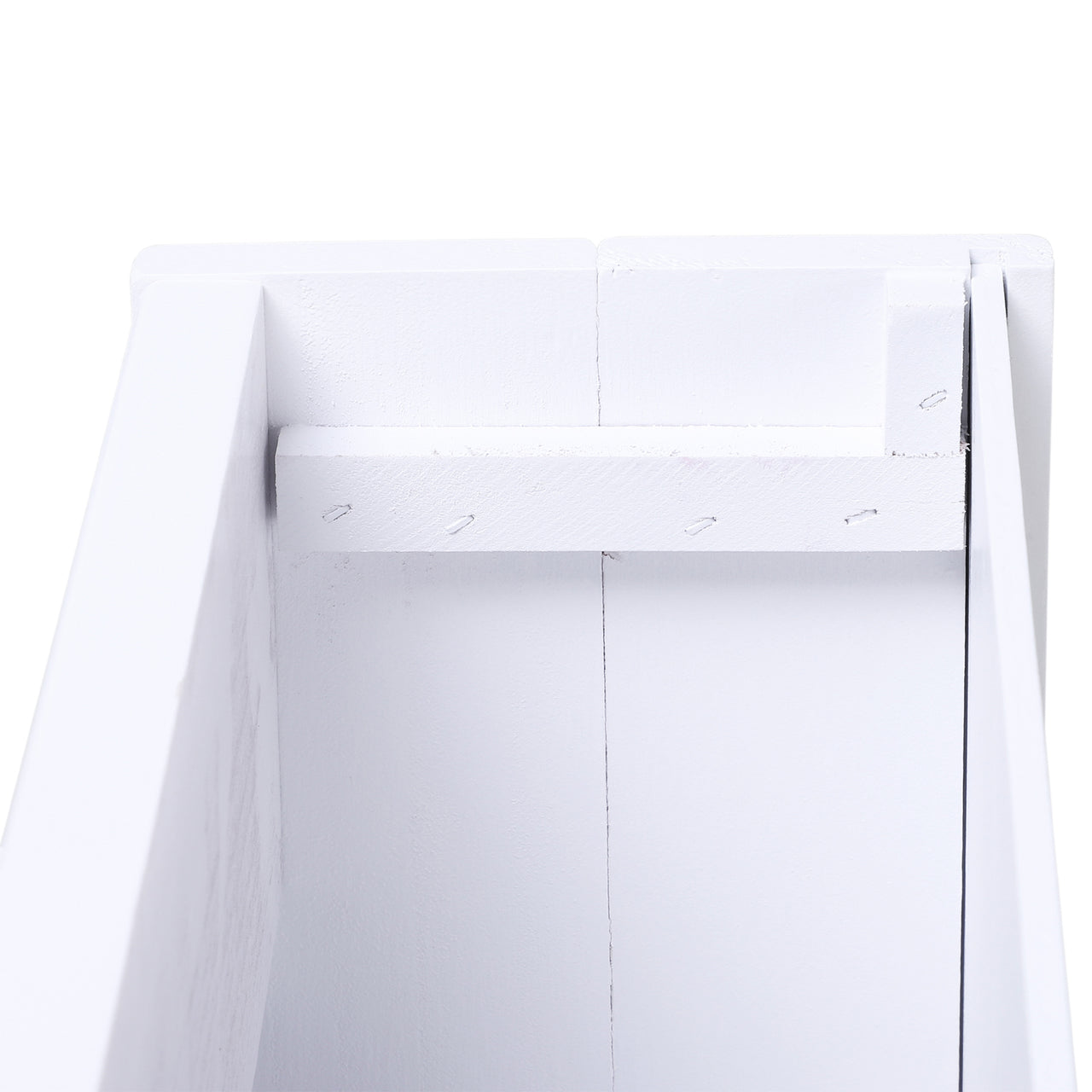 Witte houten hondentrap met tapijt 40,5x44,5x38 cm – Veilig en comfortabel voor kleine honden