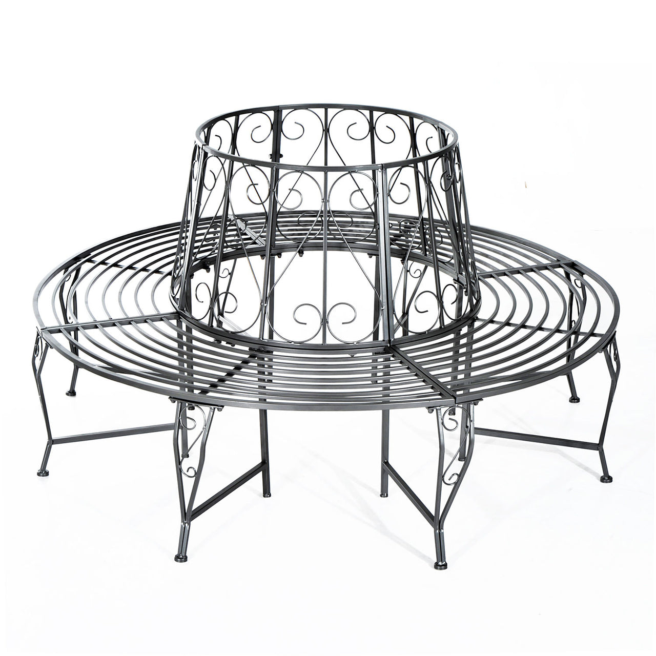 Tuinbank boombank rond 360° Ø160 cm – stevig metaal