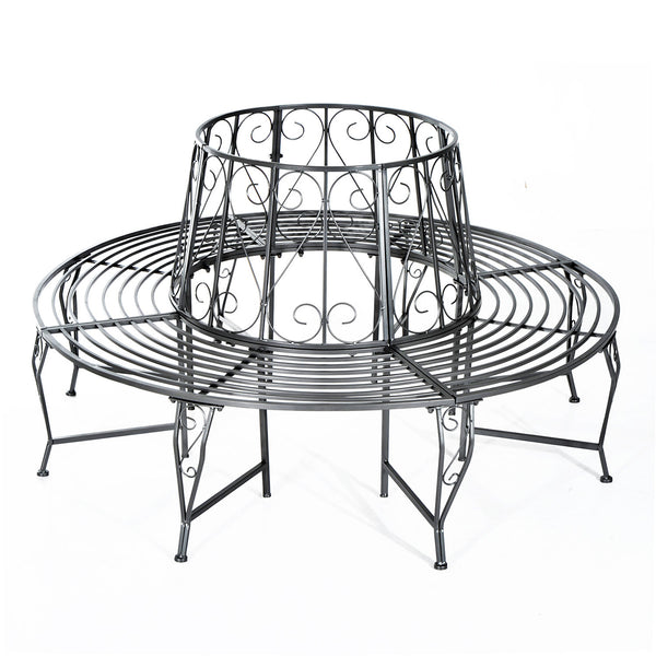 Tuinbank boombank rond 360° Ø160 cm – stevig metaal