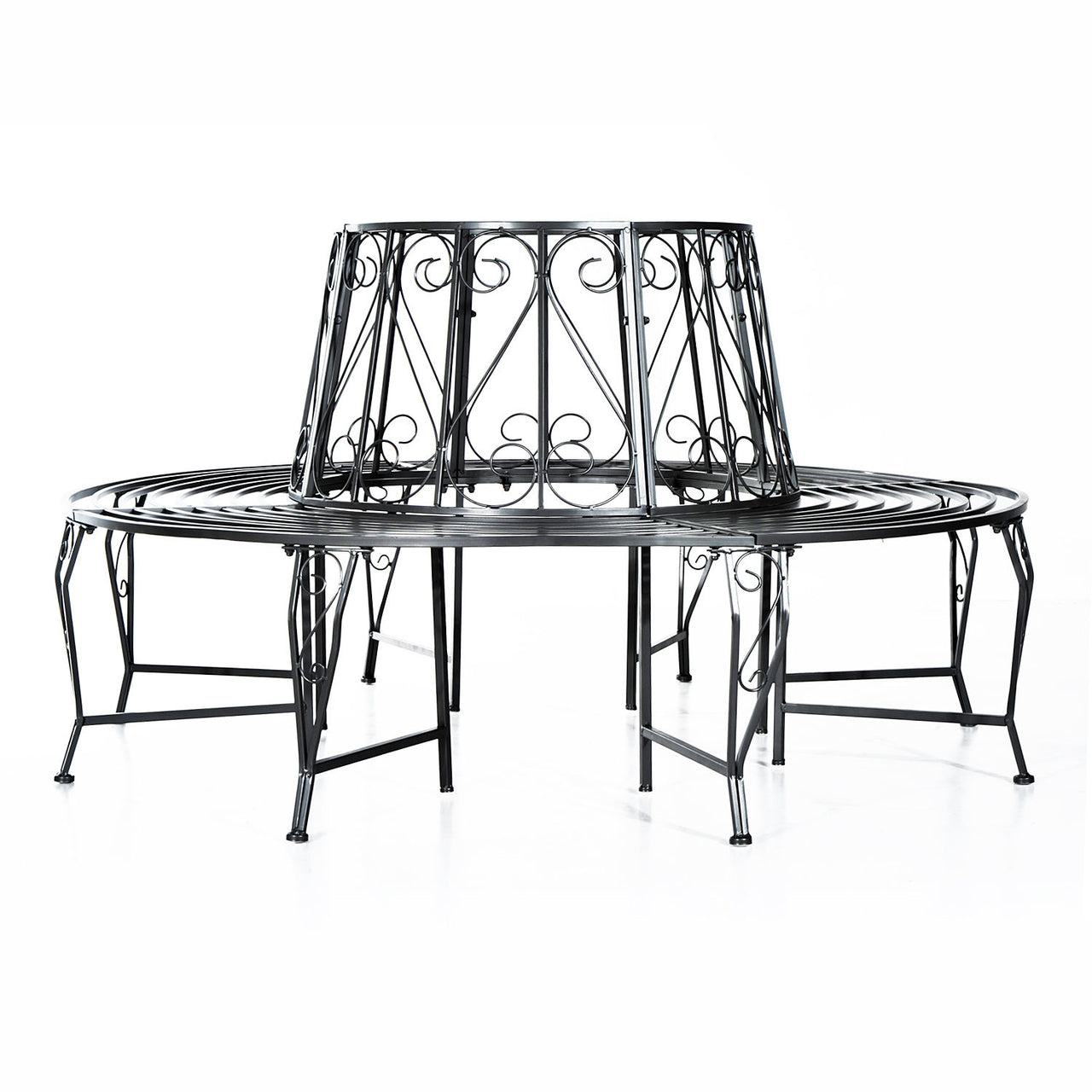 Tuinbank boombank rond 360° Ø160 cm – stevig metaal