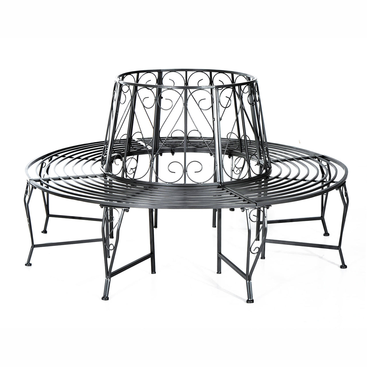 Tuinbank boombank rond 360° Ø160 cm – stevig metaal
