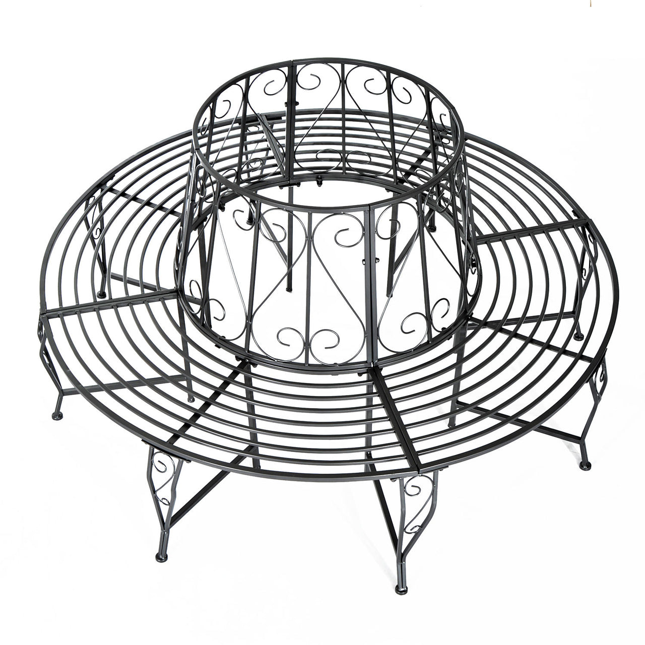 Tuinbank boombank rond 360° Ø160 cm – stevig metaal
