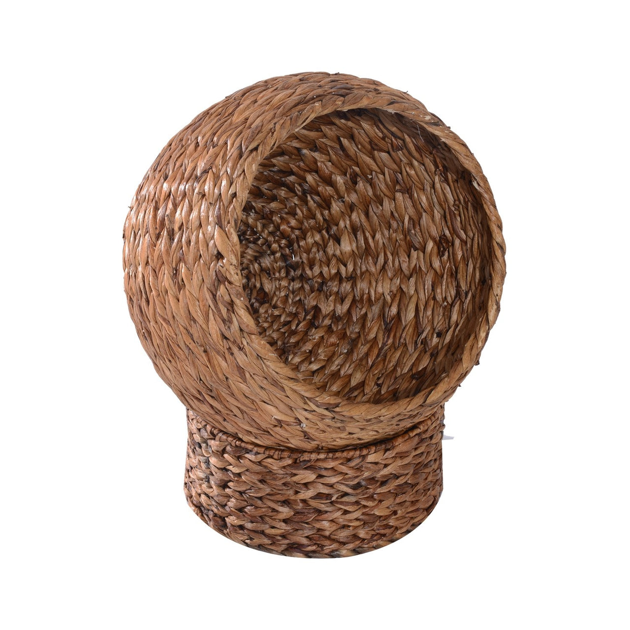 Zacht kattenbed met kussen 42x33x52 cm – Bruine mand voor knusse rustmomenten