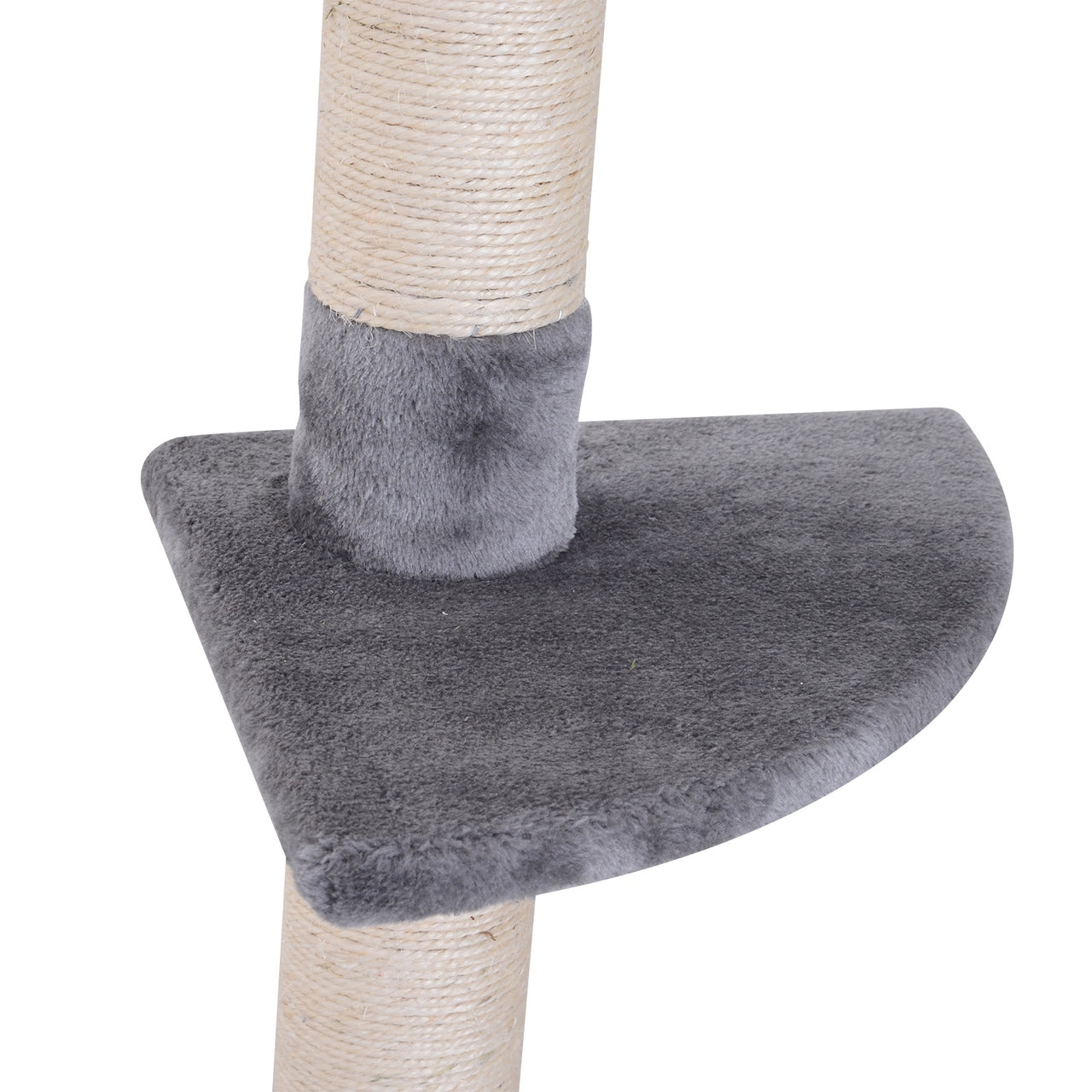 Verstelbare krabpaal grijs 230–260 cm – Compact model met plafondspanner en speelplezier