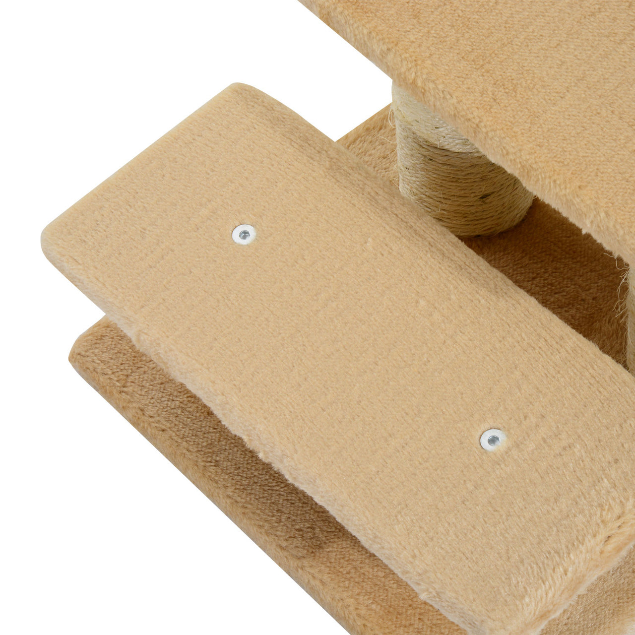 Crème hondentrap met 3 treden 45x35x34 cm – Ideaal voor kleine honden en katten