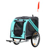 Grijs groene hondenfietskar 130x73x94 cm – Comfortabel en veilig mee op pad met je hond