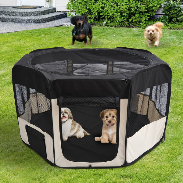 Veilige hondenren Ø120 x H58 cm – Puppyren voor binnen en buiten gebruik