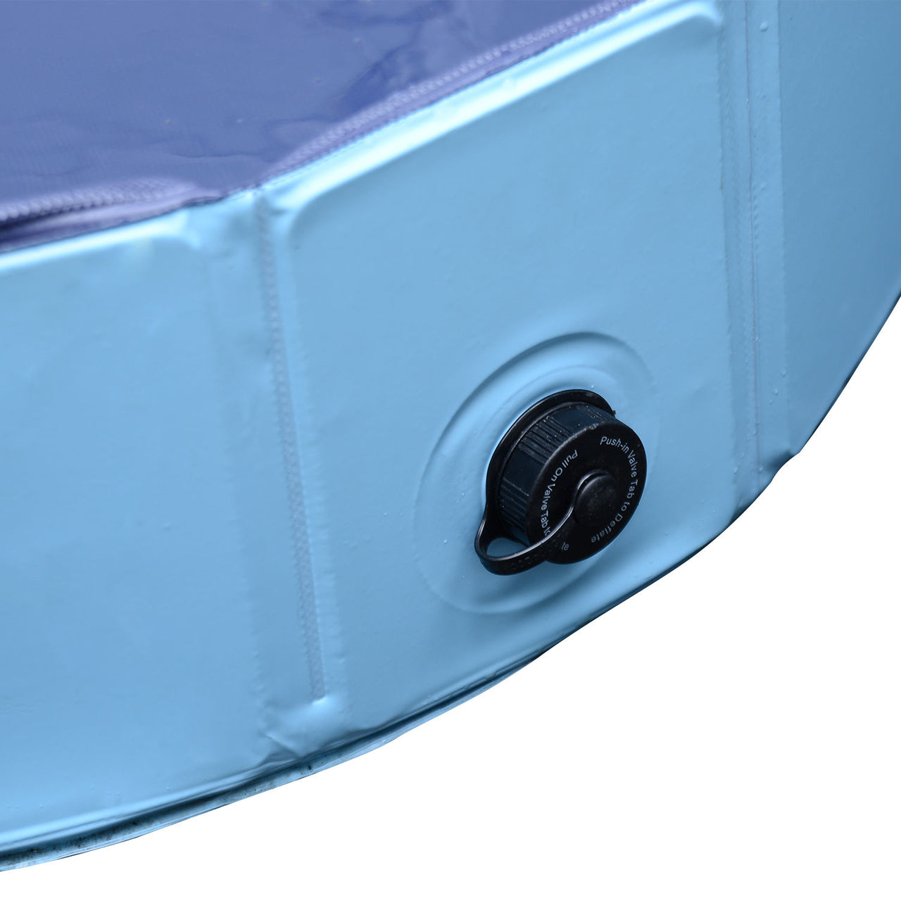 Opvouwbaar blauw hondenzwembad – Ø 120 x 30 cm, ideaal voor warme dagen