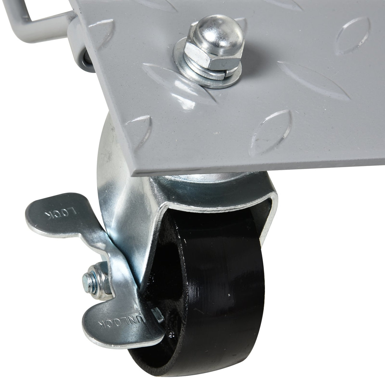 Set van 2 grijze metalen automovers – 450 kg draagvermogen per stuk