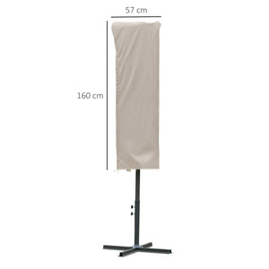 Weerbestendige parasolhoes ø57x160 cm – geschikt voor zweef- en staande parasols, beschermt tegen vuil en weersinvloeden