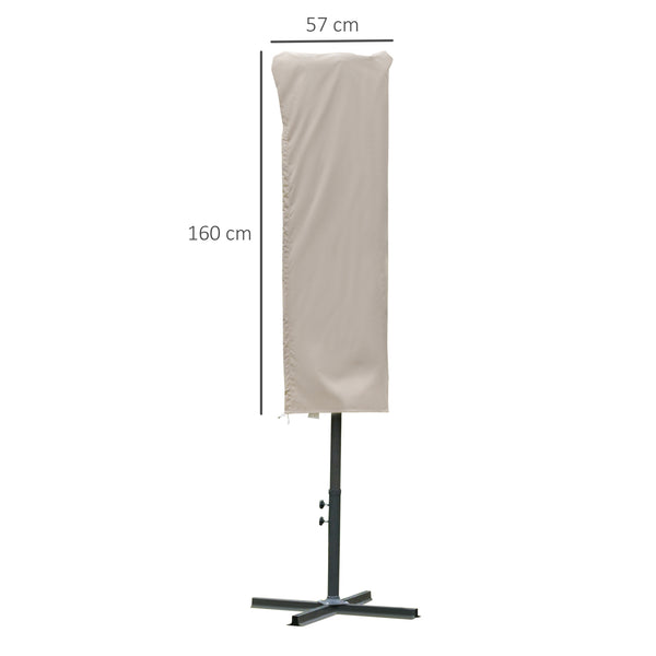 Weerbestendige parasolhoes ø57x160 cm – geschikt voor zweef- en staande parasols