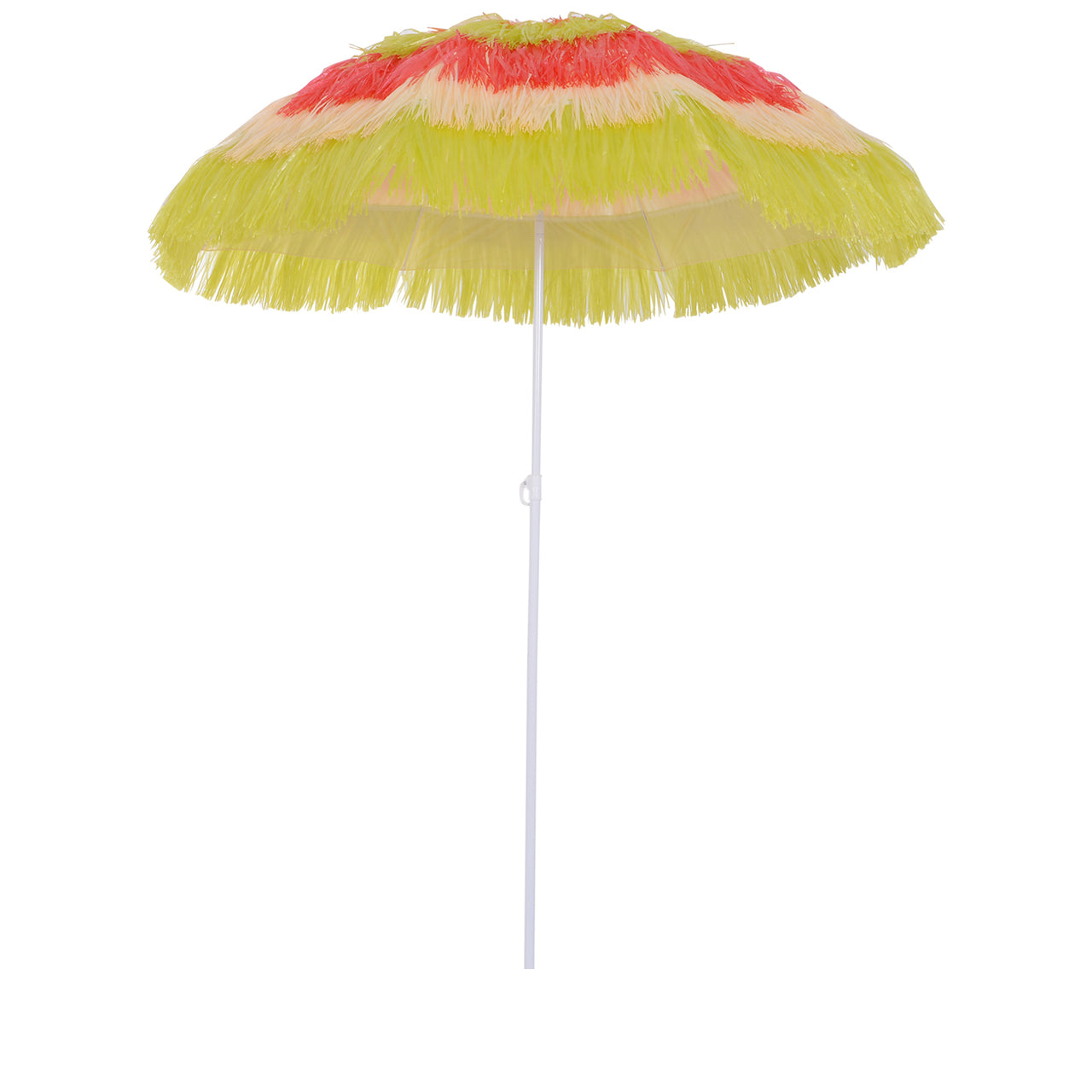 Kantelbare Hawaii strandparasol – kleurrijk, ø160 × 190 cm, metalen frame