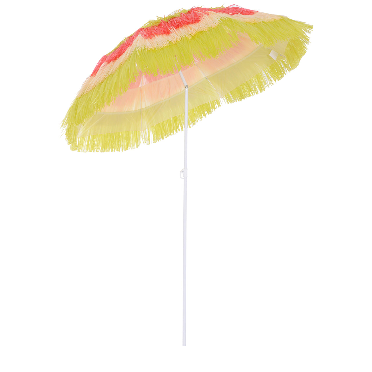 Kantelbare Hawaii strandparasol – kleurrijk, ø160 × 190 cm, metalen frame