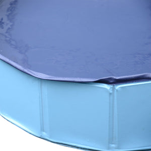 Opvouwbaar blauw hondenzwembad – Ø 80 x 20 cm, stevig materiaal voor verkoeling op warme dagen binnen en buiten gebruik