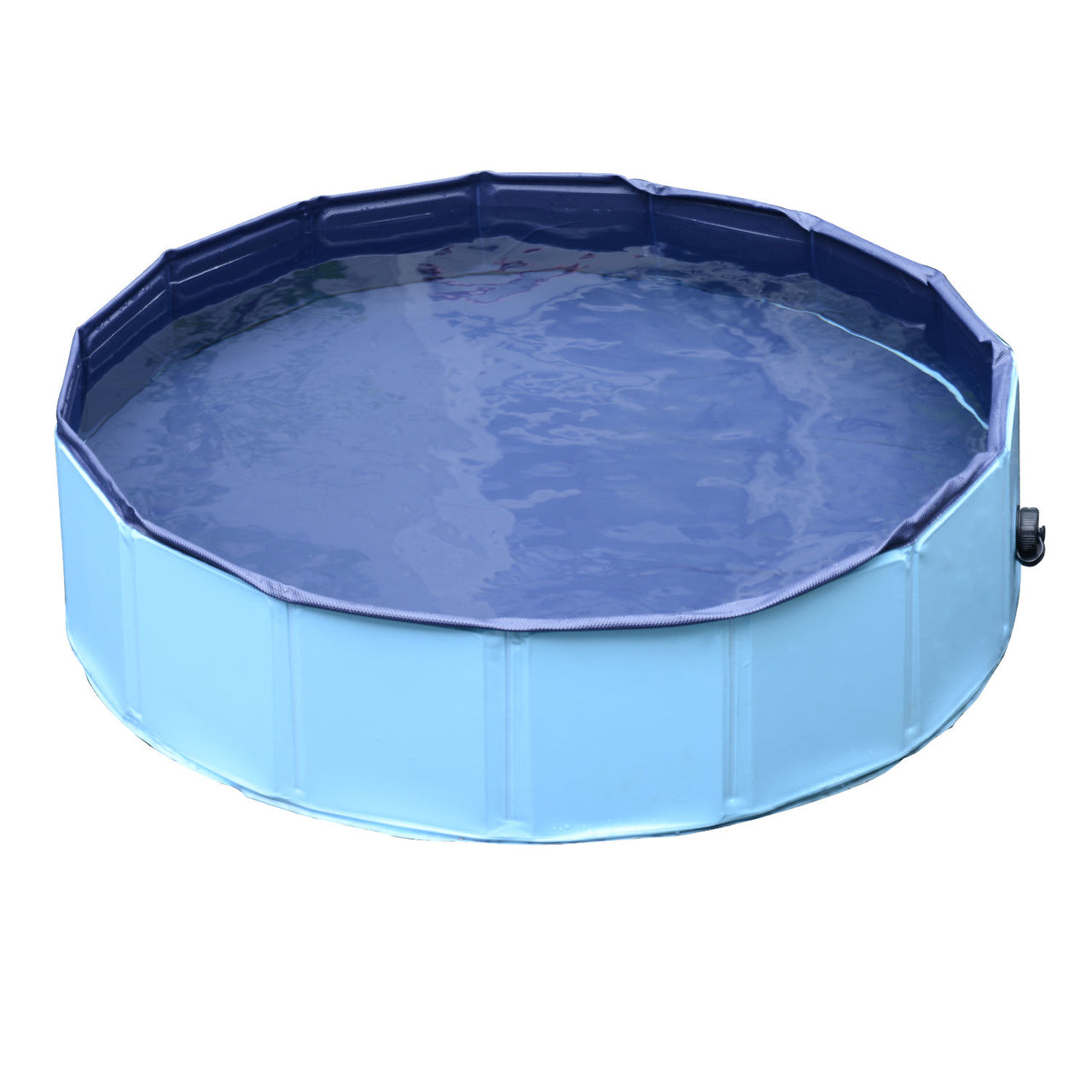 Opvouwbaar blauw hondenzwembad – Ø 80 x 20 cm, ideaal voor warme dagen