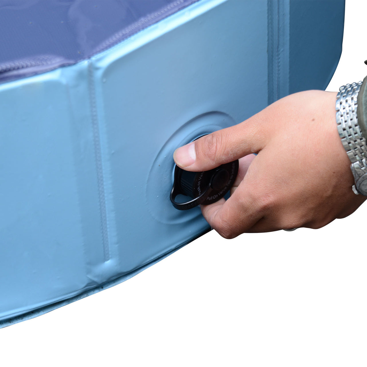 Opvouwbaar blauw hondenzwembad – Ø 80 x 20 cm, ideaal voor warme dagen