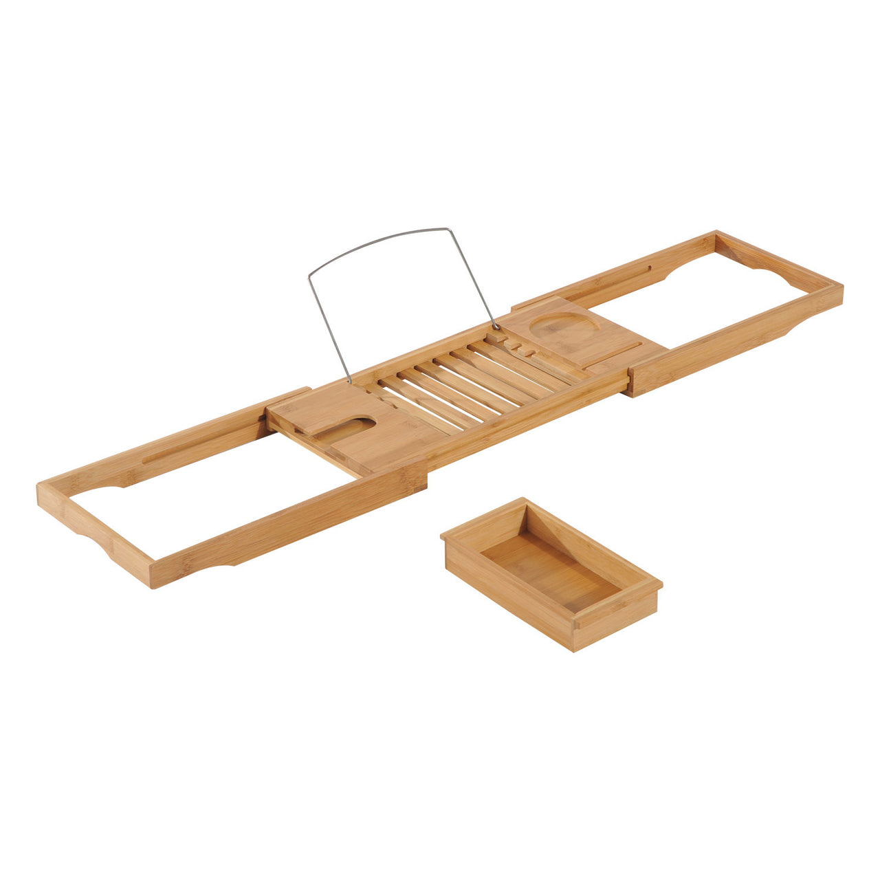 Verstelbare Bamboe Badplank met Houder – 75–109 cm