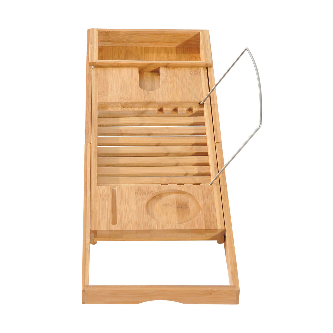 Verstelbare Bamboe Badplank met Houder – 75–109 cm