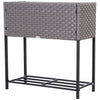 Verhoogde plantentafel en plantenbak – grijs, 70x30x72 cm voor gemakkelijk tuinieren