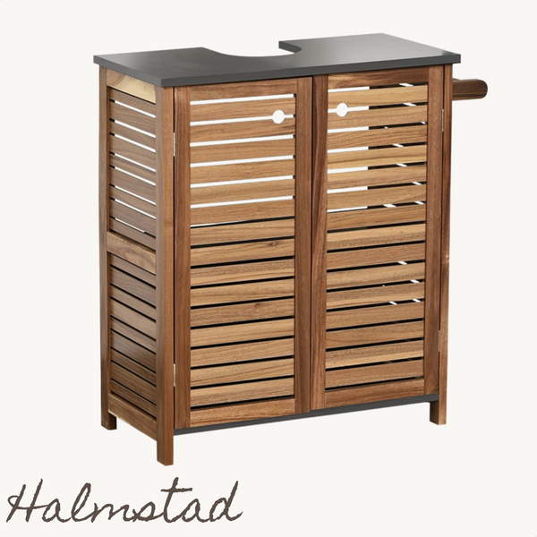 Duurzame wastafelonderkast van acacia hout – 70x66x30 cm met ruime opbergruimte