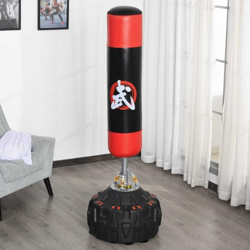 Staande bokszak Ø60 x 180 cm – Realistische boksdummy voor intensieve training thuis