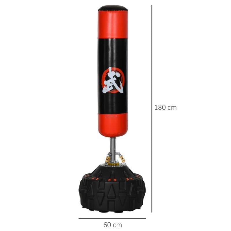 Staande bokszak Ø60 x 180 cm – Realistische boksdummy voor intensieve training thuis
