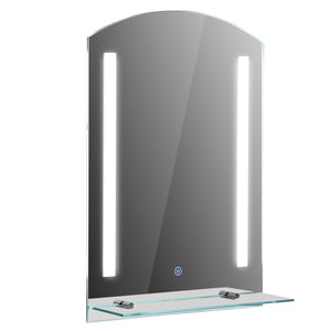 Moderne badkamerspiegel met spiegelkast en LED verlichting – 50x4x70 cm met stijlvolle verlichting en glazen schap