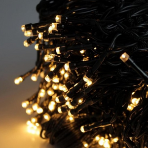 Vlaggenmast kerstverlichting 8 meter – 360 LED warm wit met heldere lichtjes op zwarte kabel voor sfeervolle decoratie