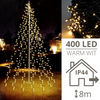 Vlaggenmast kerstverlichting 8 meter – 400 LED warm wit