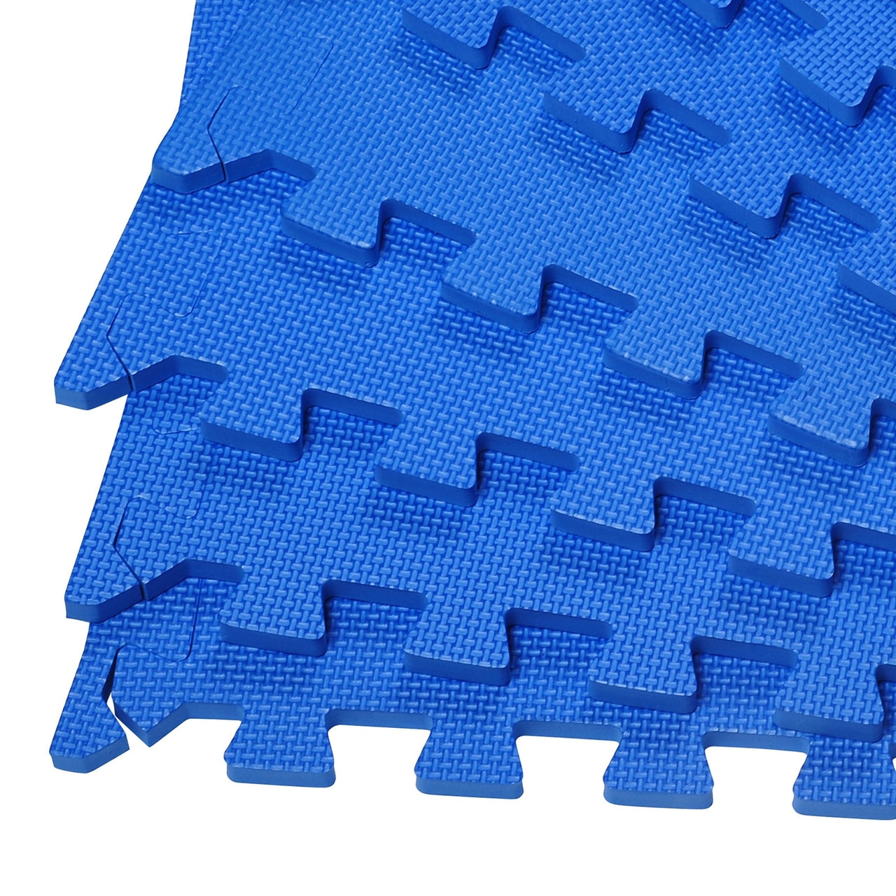 Zachte kruipmat van EVA foam – 8-delige puzzelmat 120x240 cm in blauw
