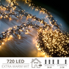 Lange kerstverlichting met 750 LED’s – 54 meter extra warm wit cluster