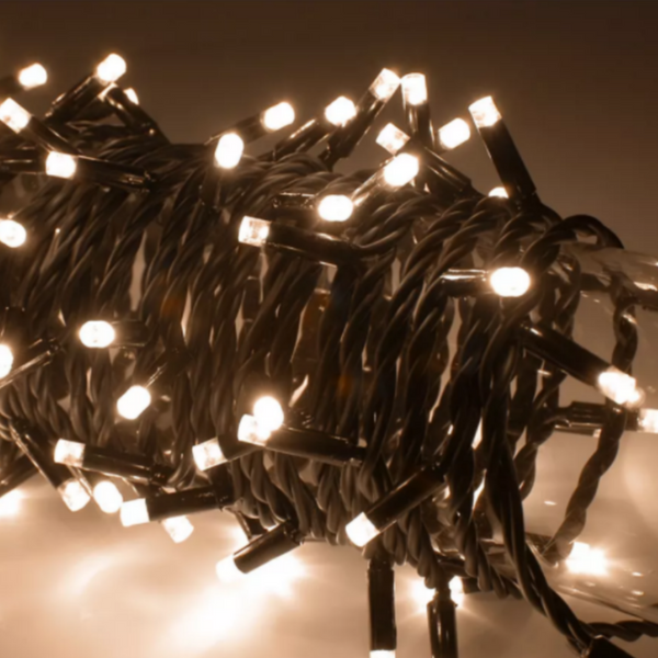 Lange kerstverlichting met 750 LED’s – 54 meter extra warm wit cluster