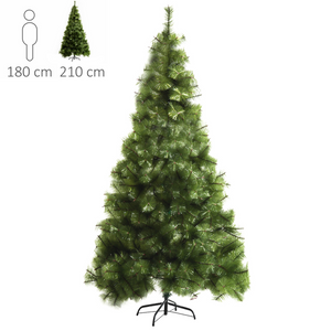Kunstkerstboom 210 x 90 cm – Klassiek model met dikke dennentakken voor een sfeervolle kerstdecoratie thuis