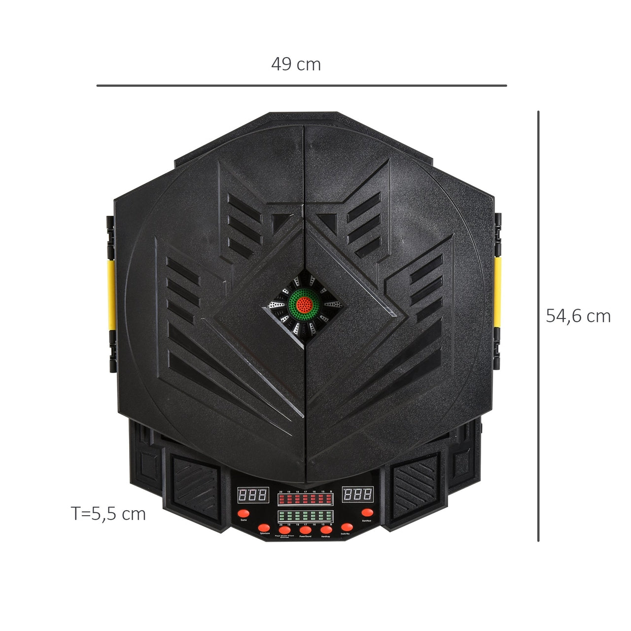 Elektronisch dartbord met LED display – inclusief dartpijlen, 49x54,6 cm speelplezier