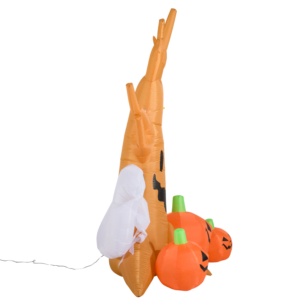 Halloween decoratie pompoen boom met verlichting opblaasbaar 240 cm