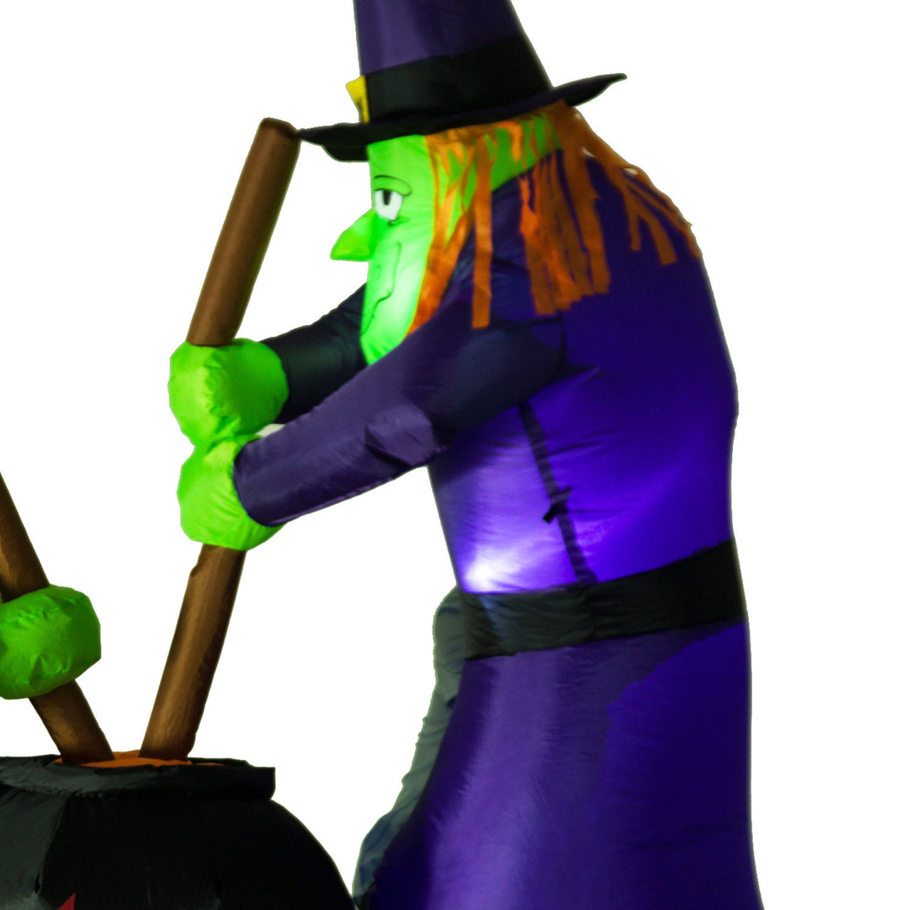 Halloween decoratie opblaasbare heksen ketel met verlichting 180 cm