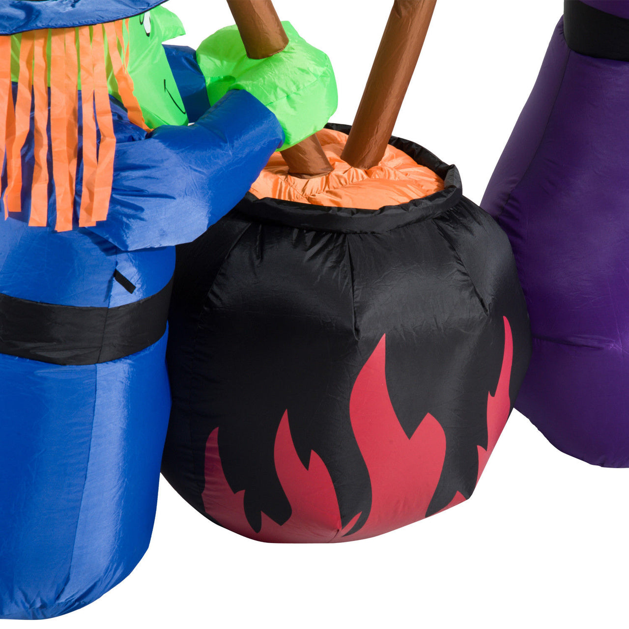 Halloween decoratie opblaasbare heksen ketel met verlichting 180 cm