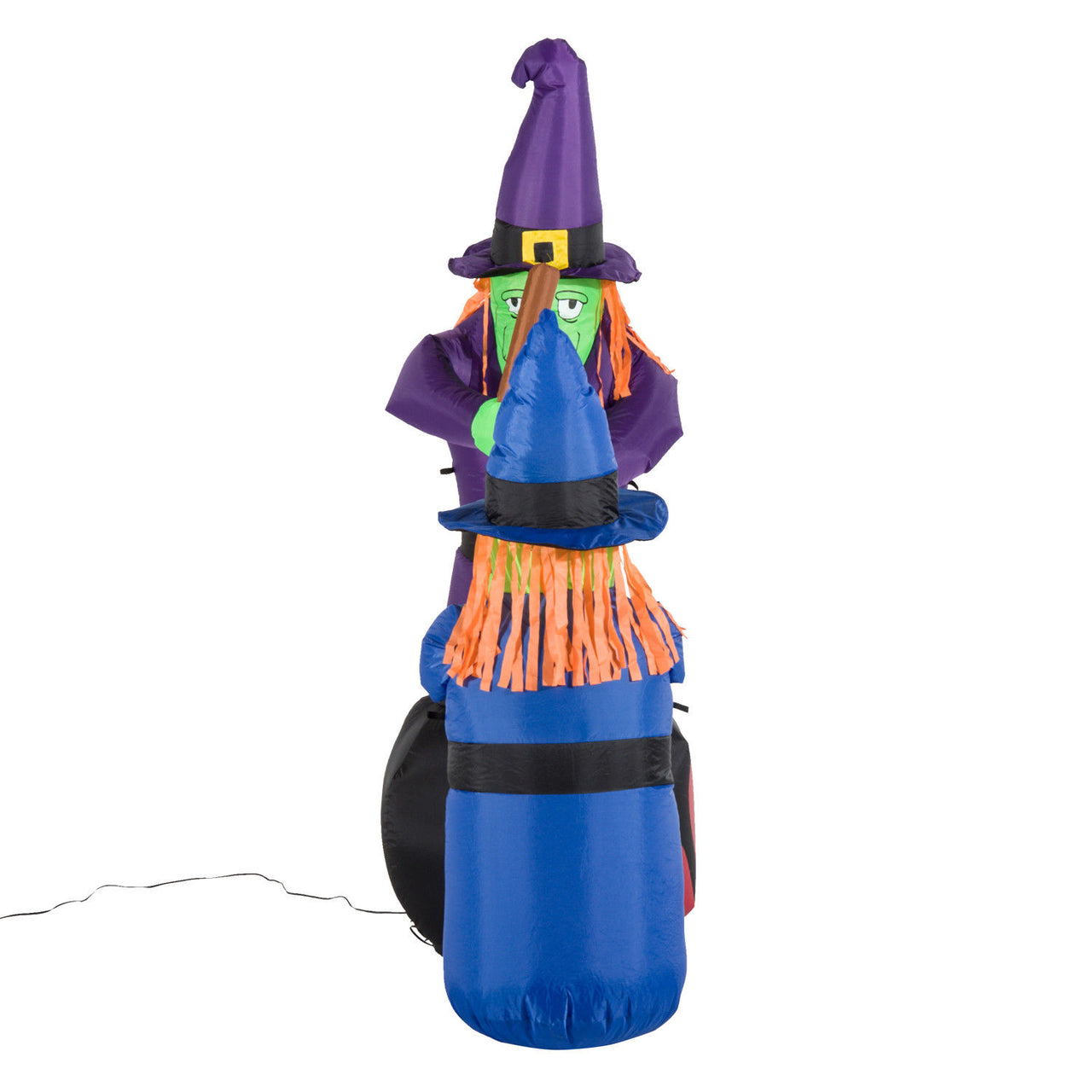 Halloween decoratie opblaasbare heksen ketel met verlichting 180 cm