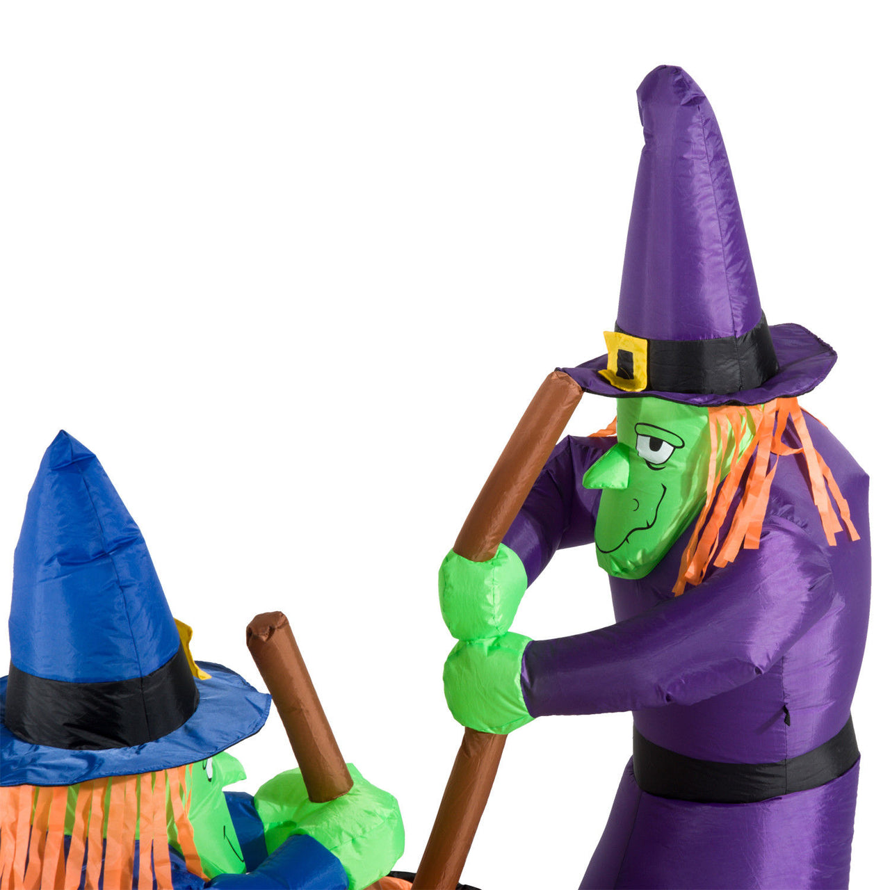 Halloween decoratie opblaasbare heksen ketel met verlichting 180 cm