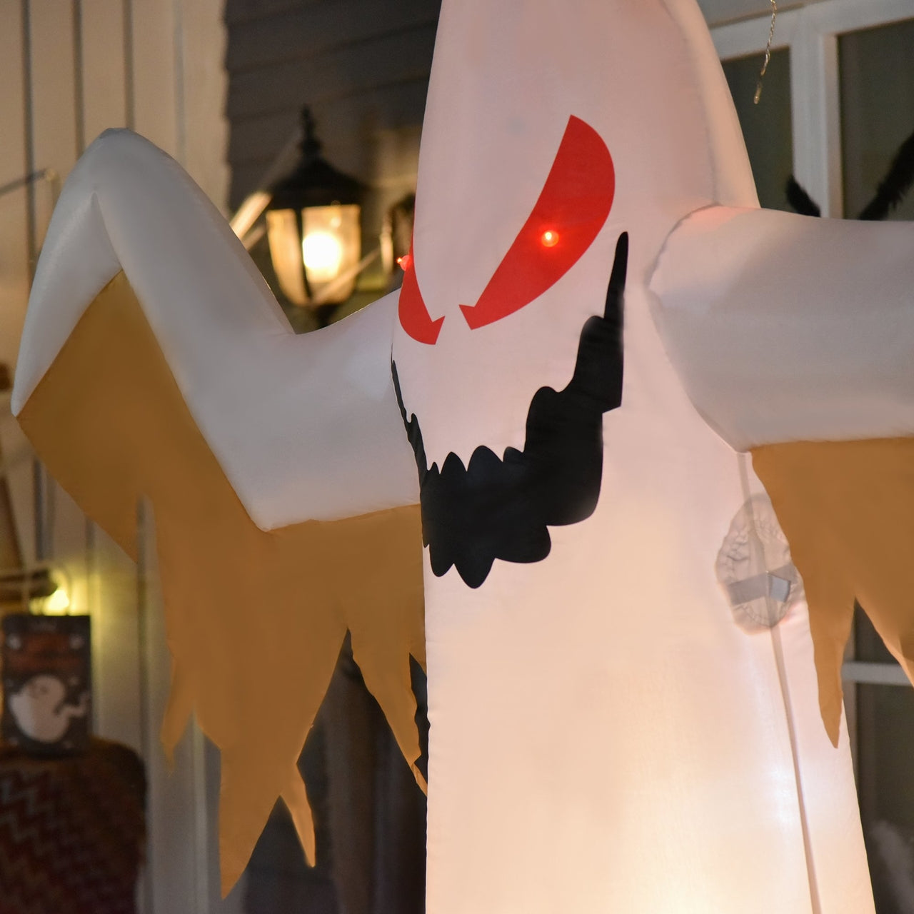 Halloween decoratie opblaasbaar griezel spook met sfeerverlichting 240 cm
