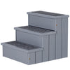 Hondentrap met opbergruimte – stevige houten trap in grijs, 40,5x44,5x38 cm