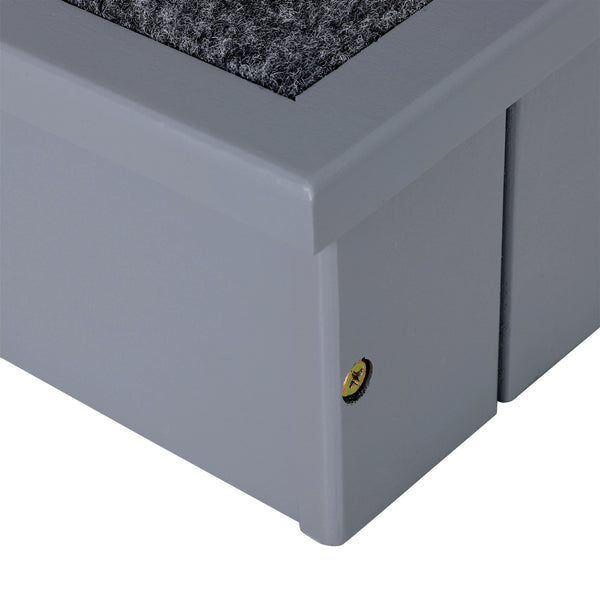 Hondentrap met opbergruimte – stevige houten trap in grijs, 40,5x44,5x38 cm