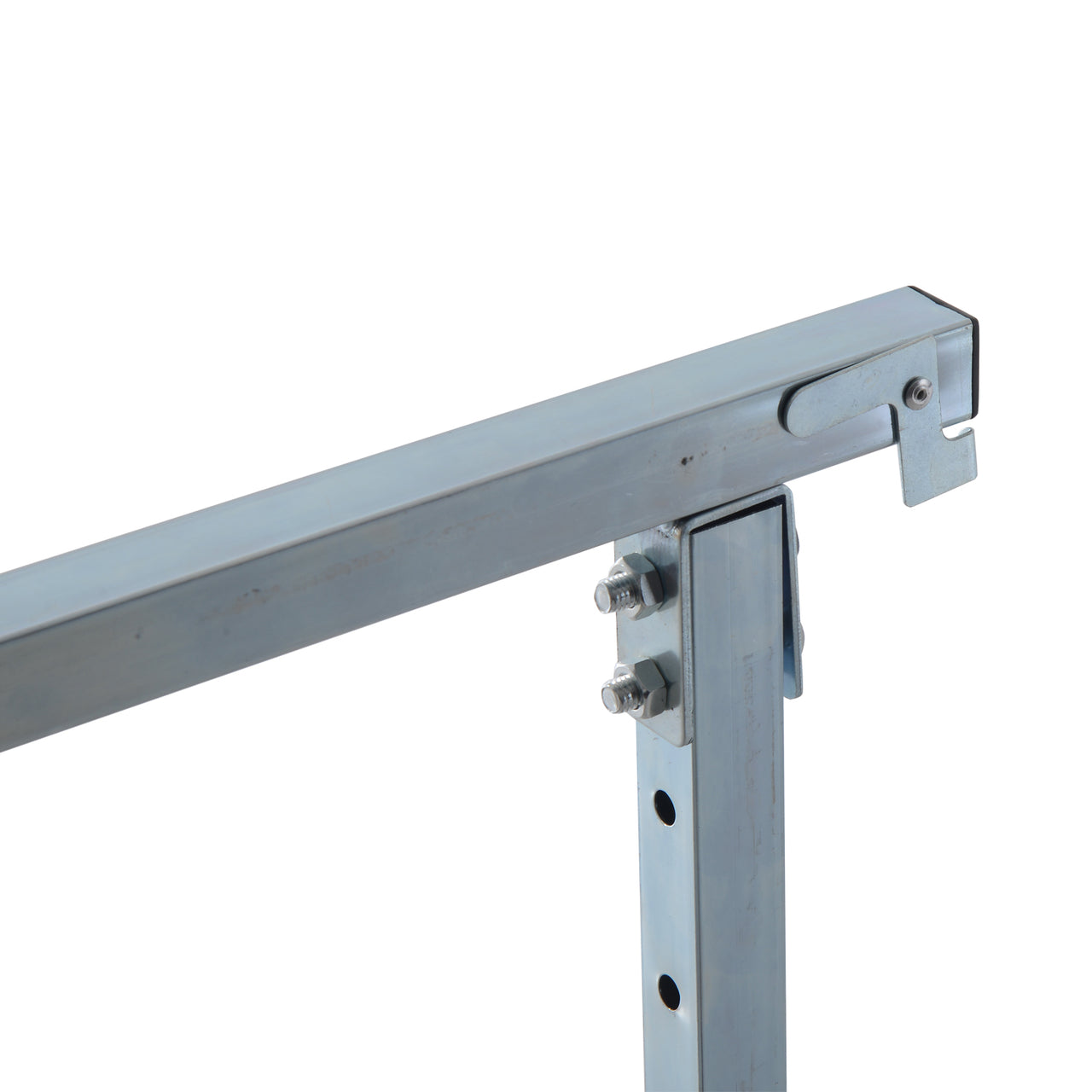 Verstelbare zaagbok van zwart staal voor stabiele werkondersteuning, 68x58xh(80-130)cm