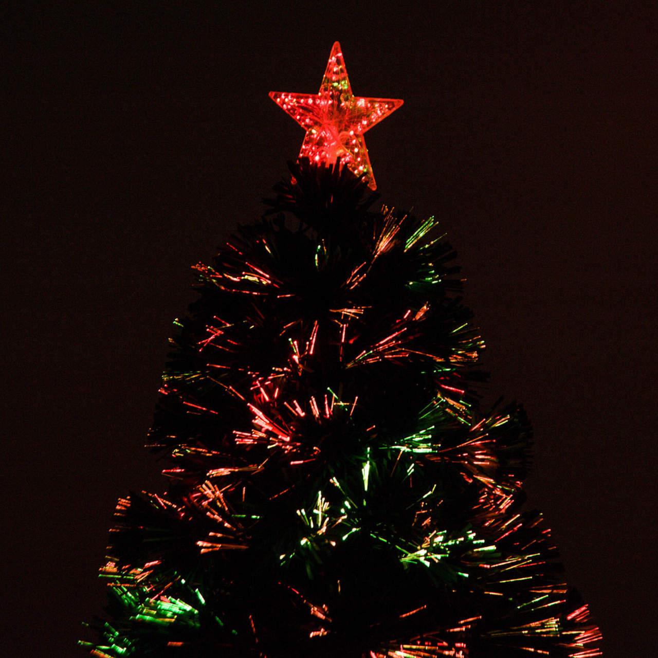 Kunstkerstboom met glasvezel verlichting en decoratie 150 cm