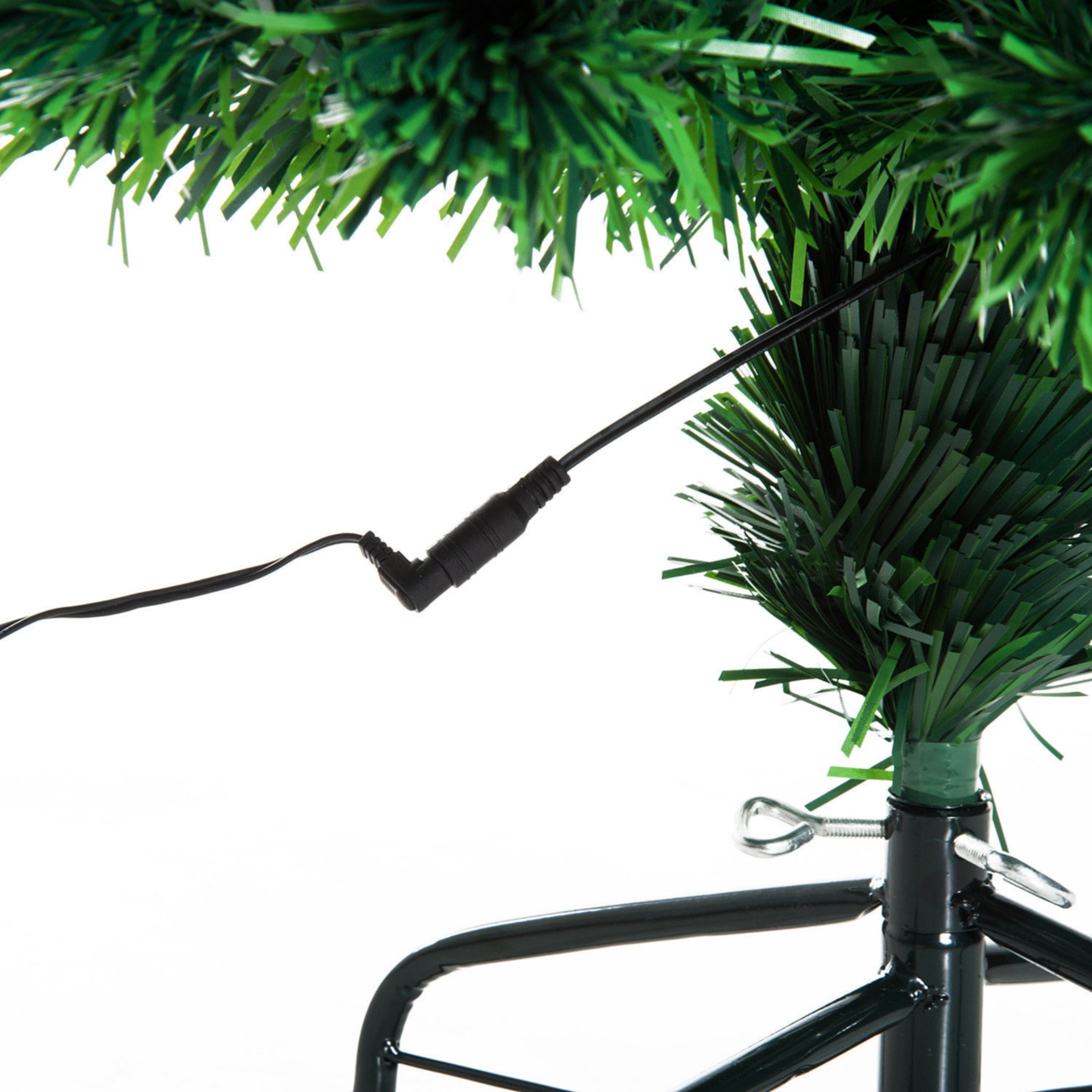 Kunstkerstboom met glasvezel verlichting en decoratie 150 cm